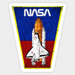 NASA Space Shuttle Grunge Logo Mars Moon Vintage Style Sticker